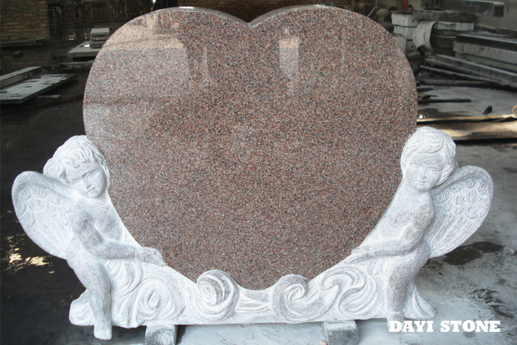 G663 Pink Granite Stone Upright Headstones